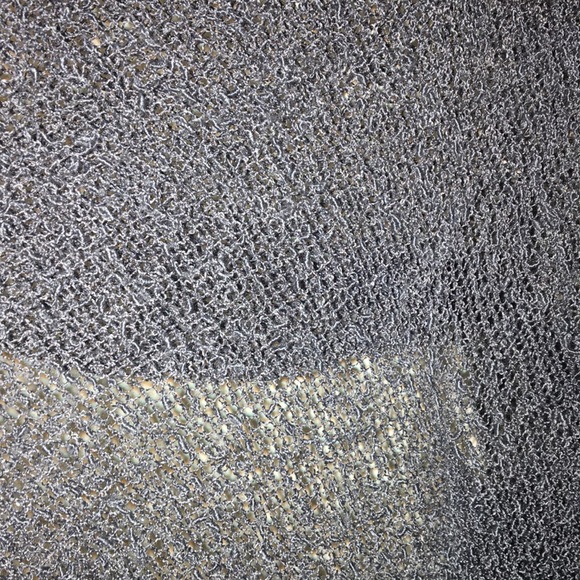 Gray Woven Knit Mesh Open Cardigan Shawl - Picture 5 of 5